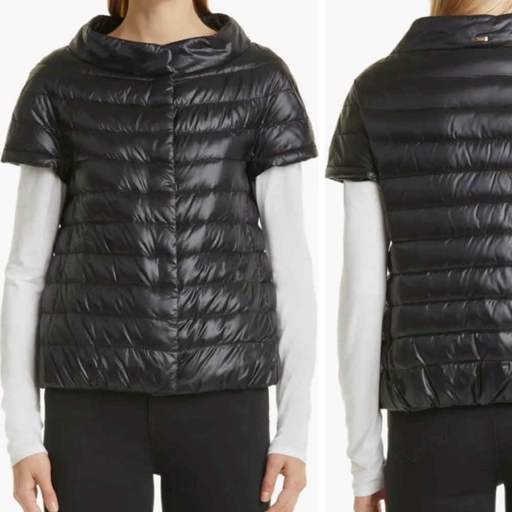 Herno classic Greta cap sleeve puffer jacket